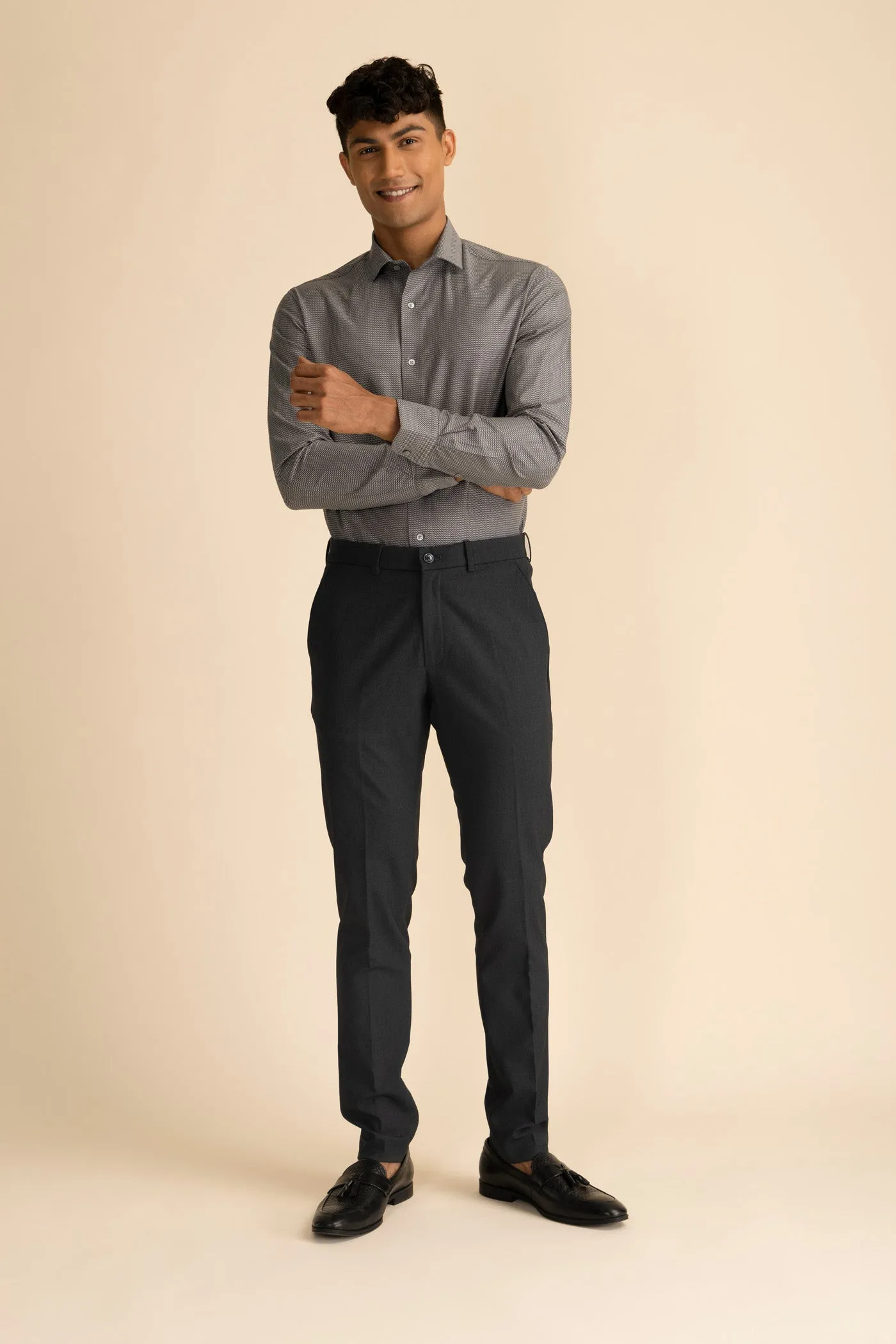 Dark Grey Formal Trousers