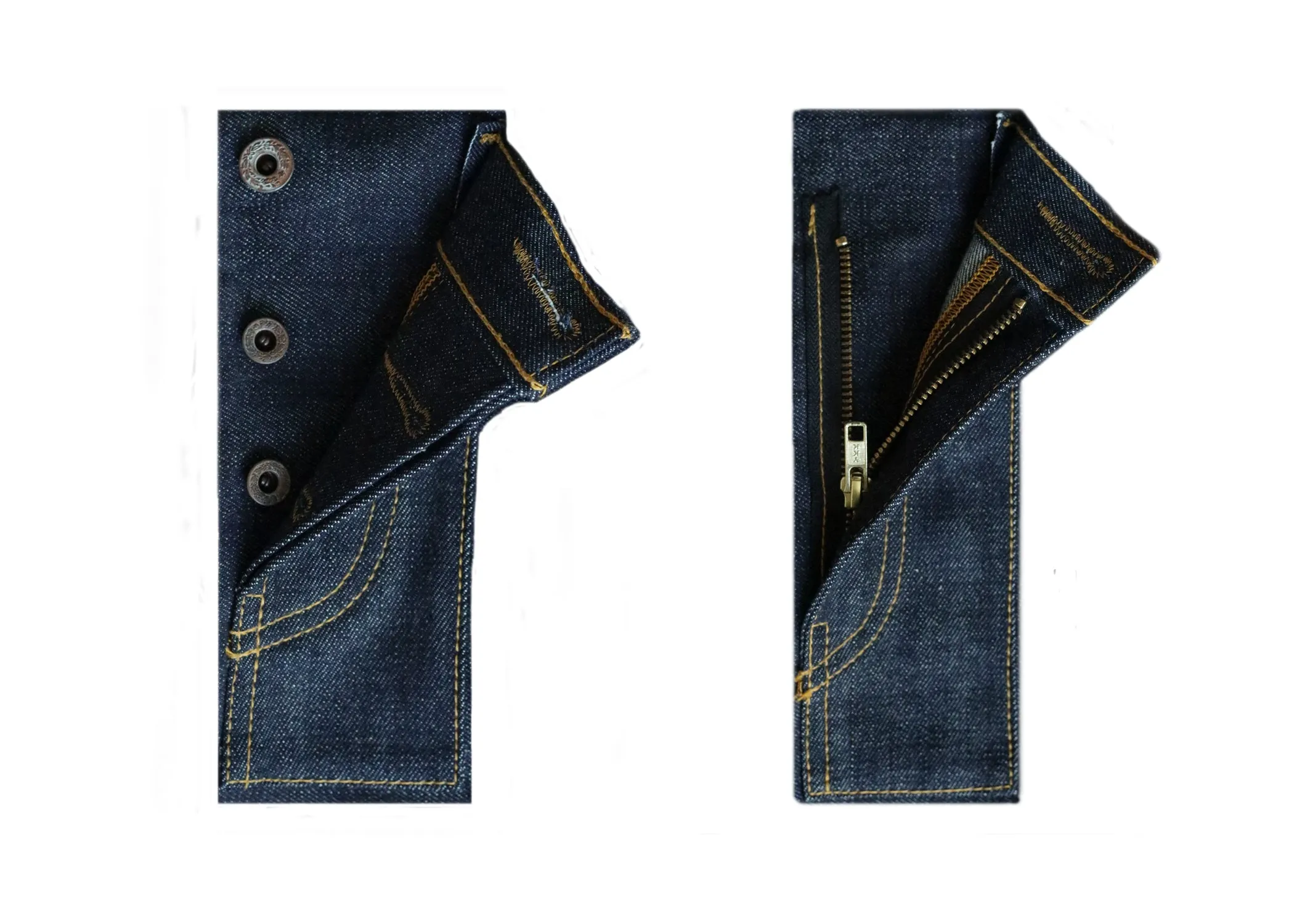 DEEP INDIGO RAINBOW STRETCH SELVEDGE DENIM