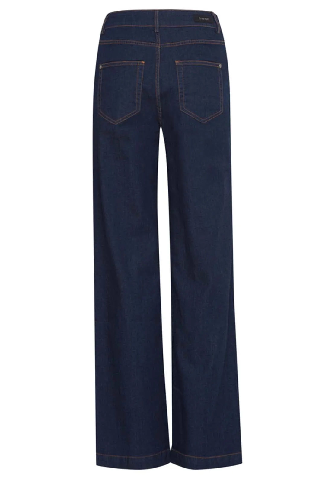 Denim Wide Leg Jeans - Raw Blue Denim