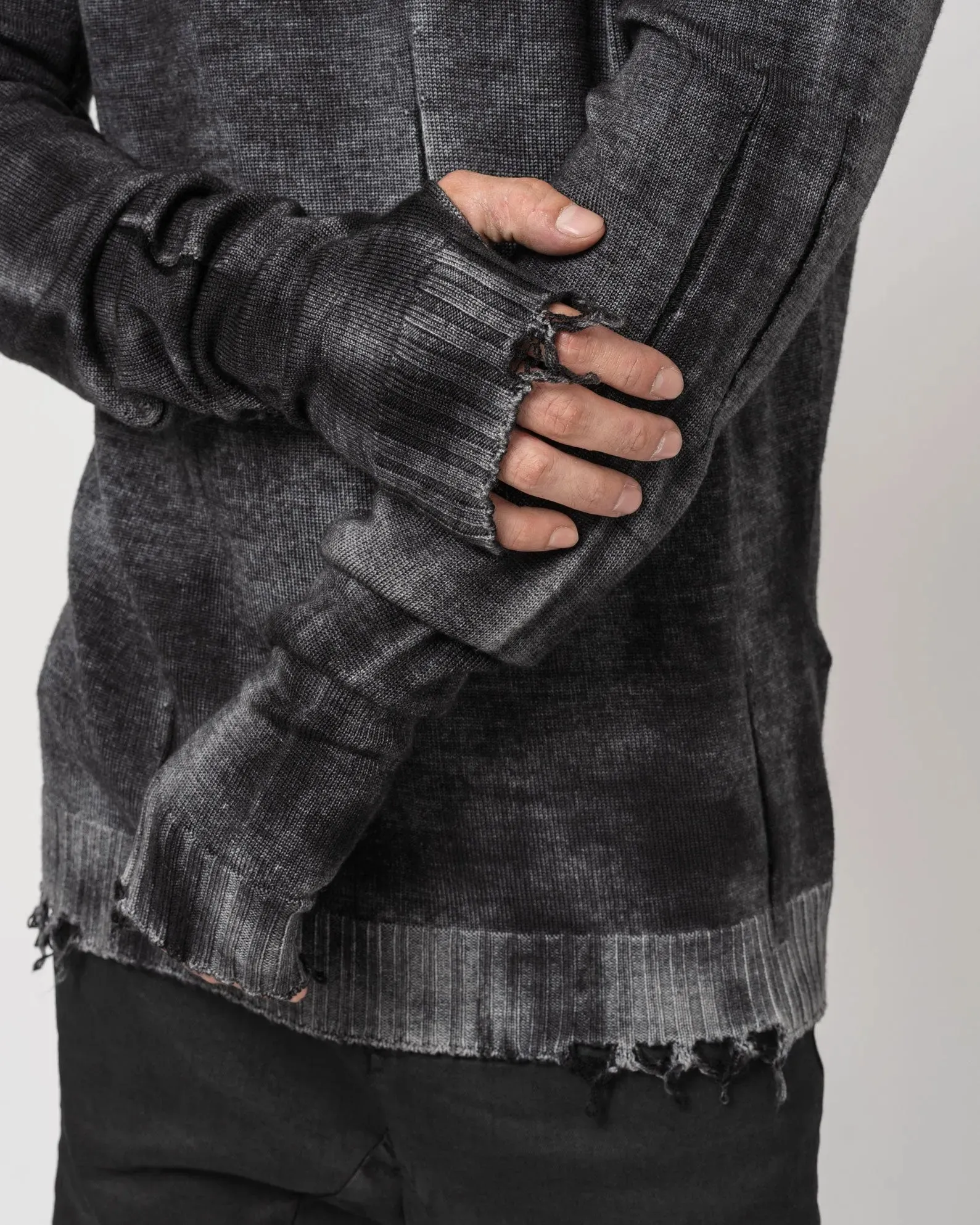 Distressed Wool Sweater