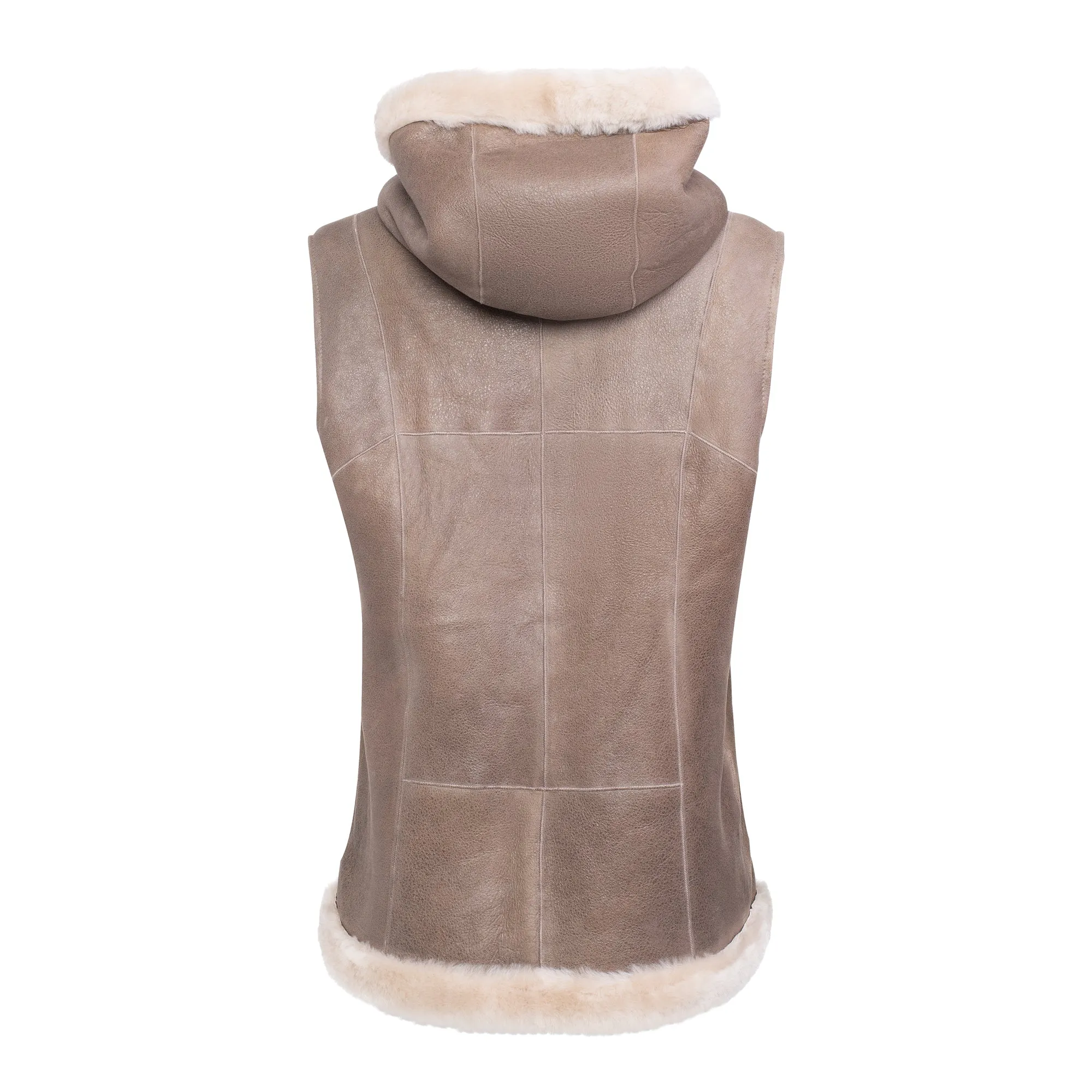 DIXIE Hoody - Merino Shearling Zip vest