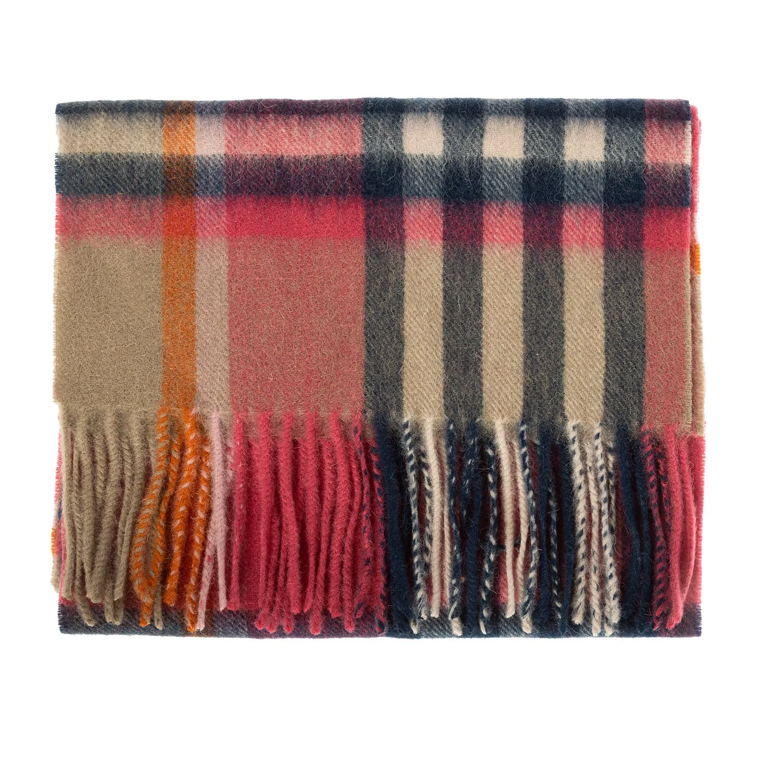 Edinburgh 100% Lambswool Tartan Scarf Macdonald Green Mix