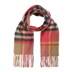 Edinburgh 100% Lambswool Tartan Scarf Macdonald Orange Mix