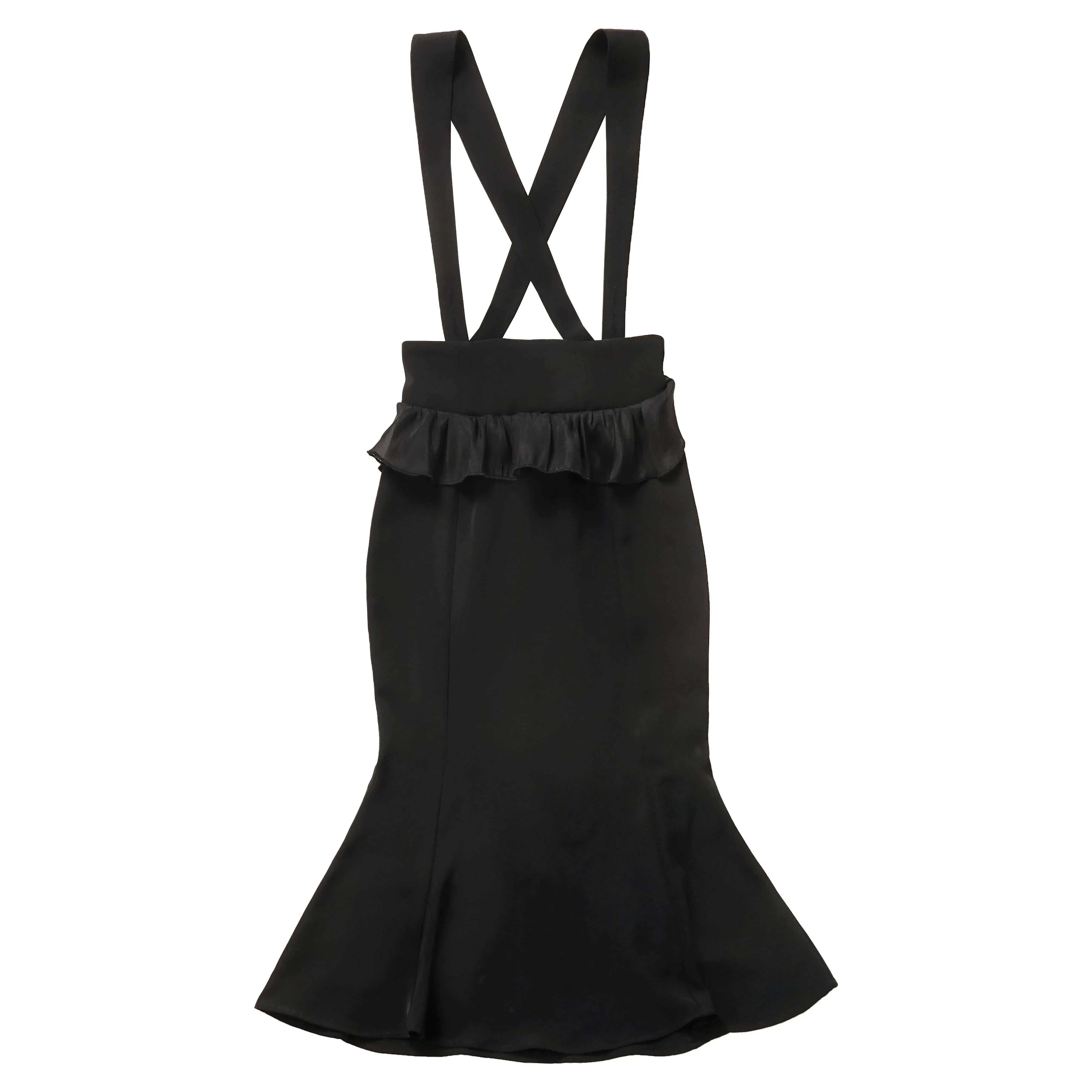 Elegant Outfit Set Chiffon Blouse Suspender Skirt Set