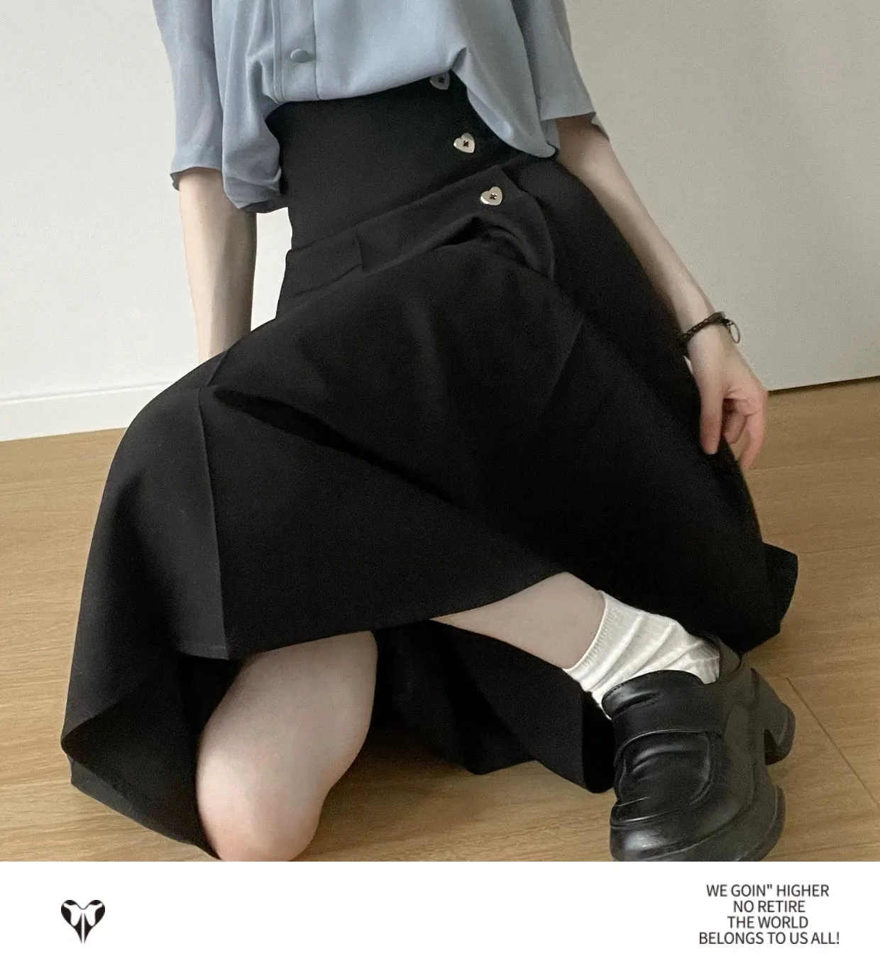 Elegant Outfit Set Chiffon Blouse Suspender Skirt Set