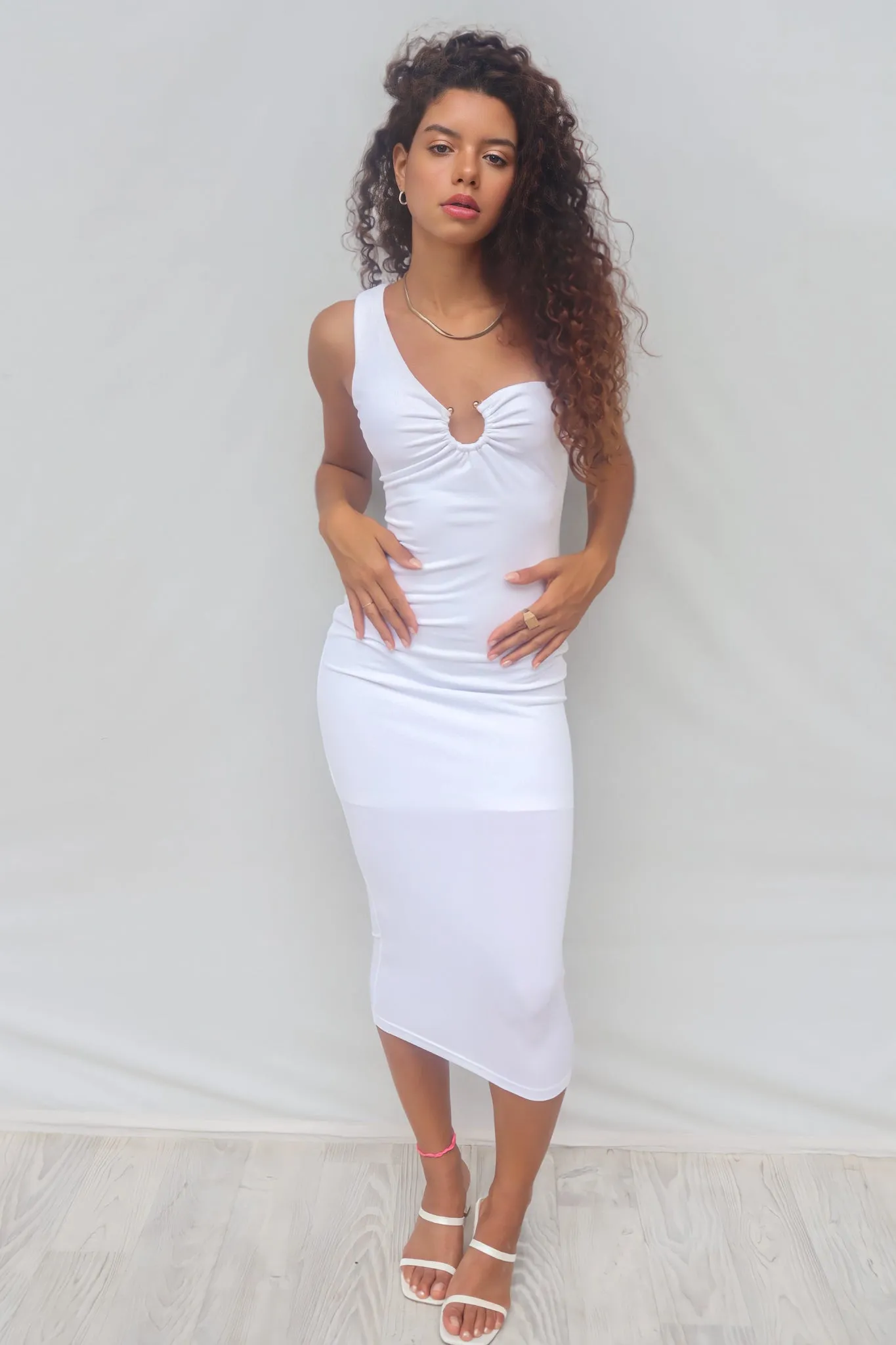 Ensley Midi Dress - White