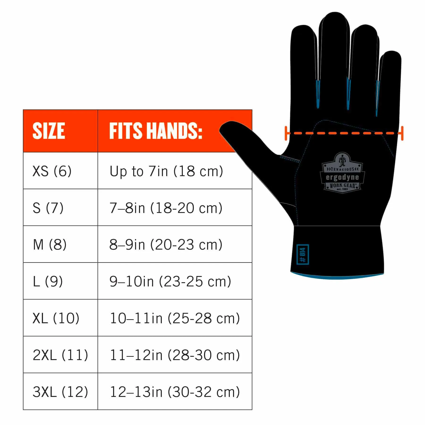 Ergodyne 17994 7551-CASE L Orange ANSI A5 Coated Waterproof CR Gloves 144-Pair