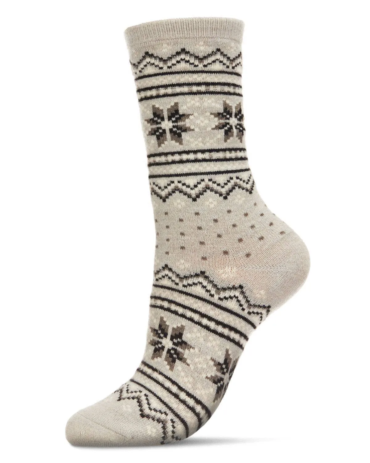 fairisle cashmere crew socks