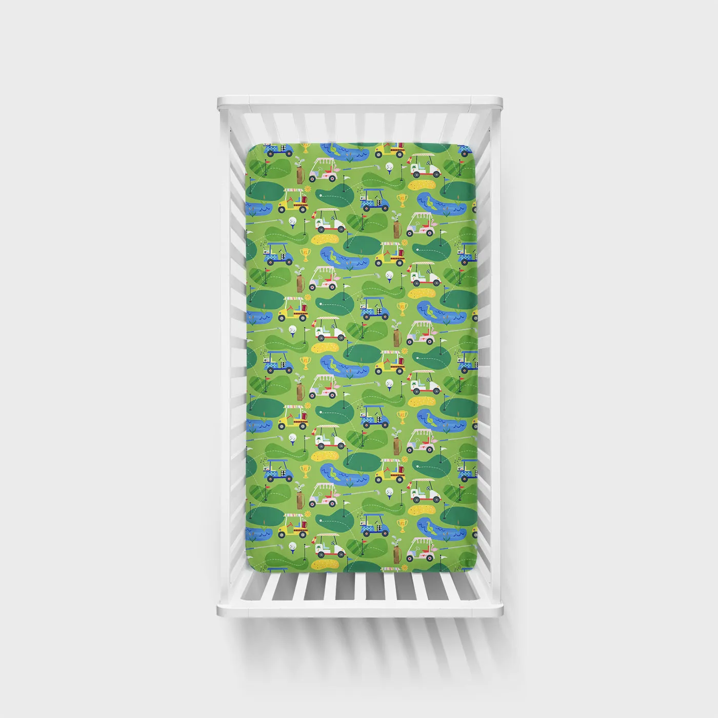 Fairway Fun Fitted Crib Sheet