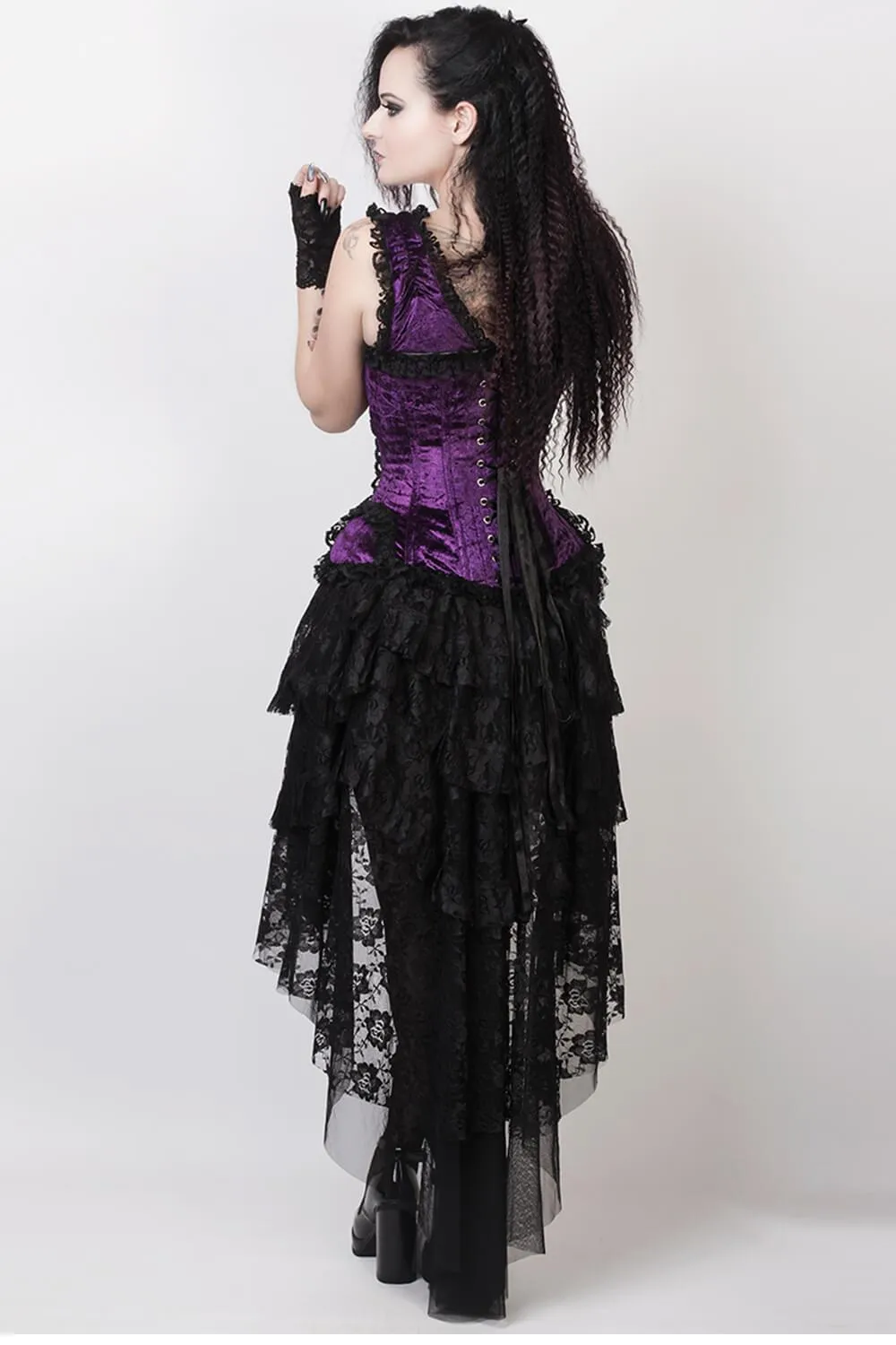 Feofil Burlesque Skirt in Black Lace