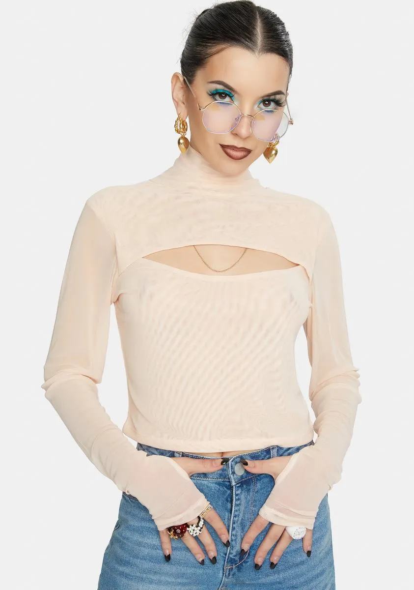 Finlay Keyhole Mesh Top