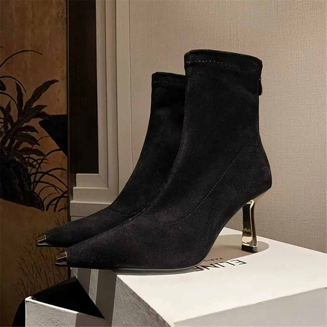 FlockElegance Winter Chic Zip-Boots with Pigskin Comfort