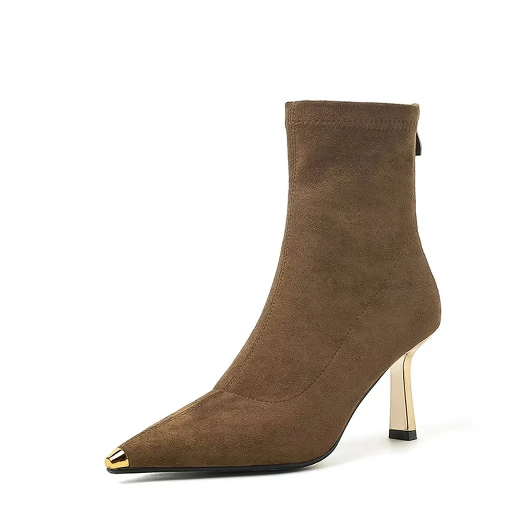 FlockElegance Winter Chic Zip-Boots with Pigskin Comfort