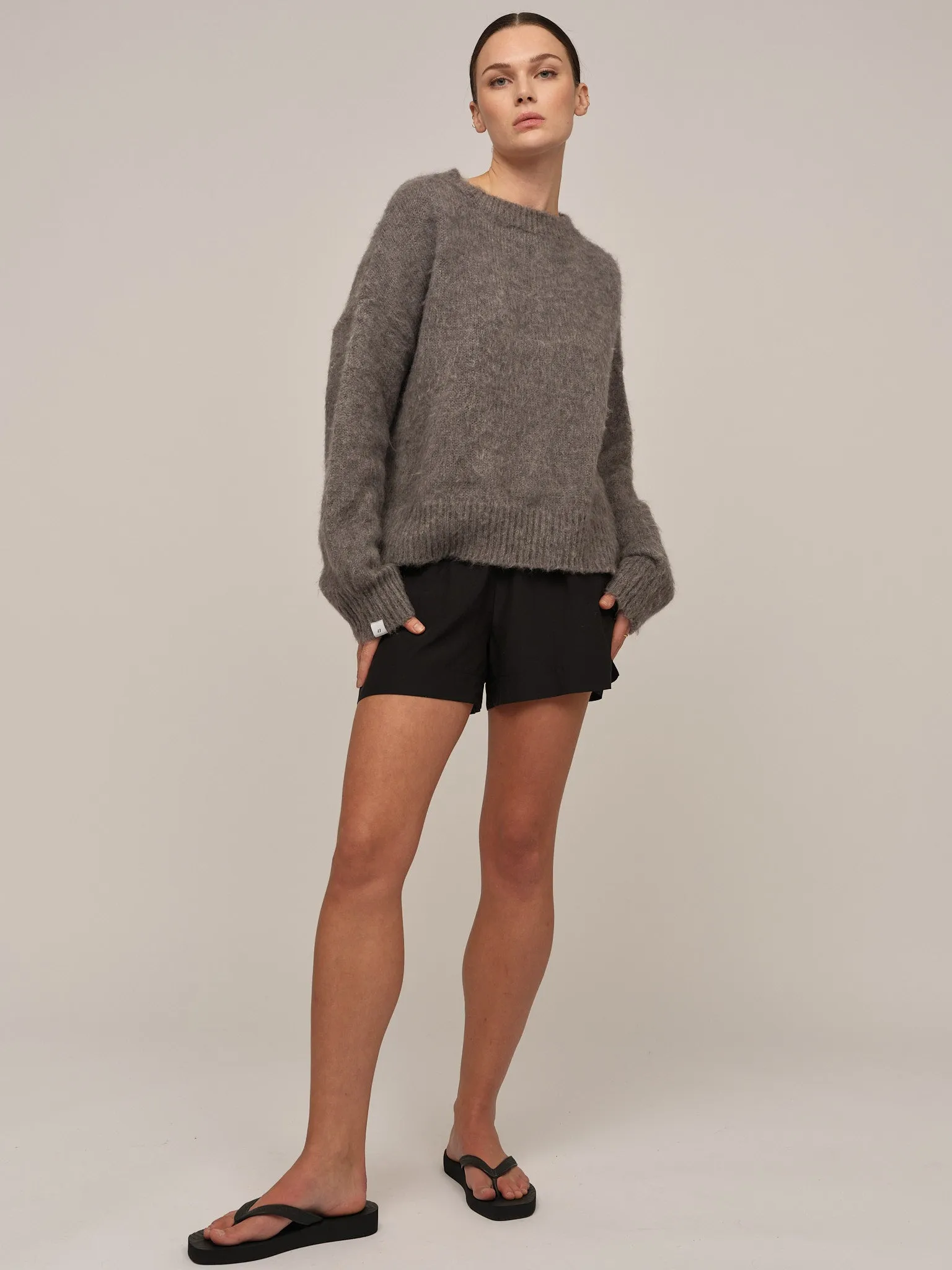 Florie Brushed Sweater - Dk Grey