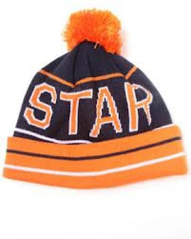 Fourstar Athletic Block Pom Beanie Navy