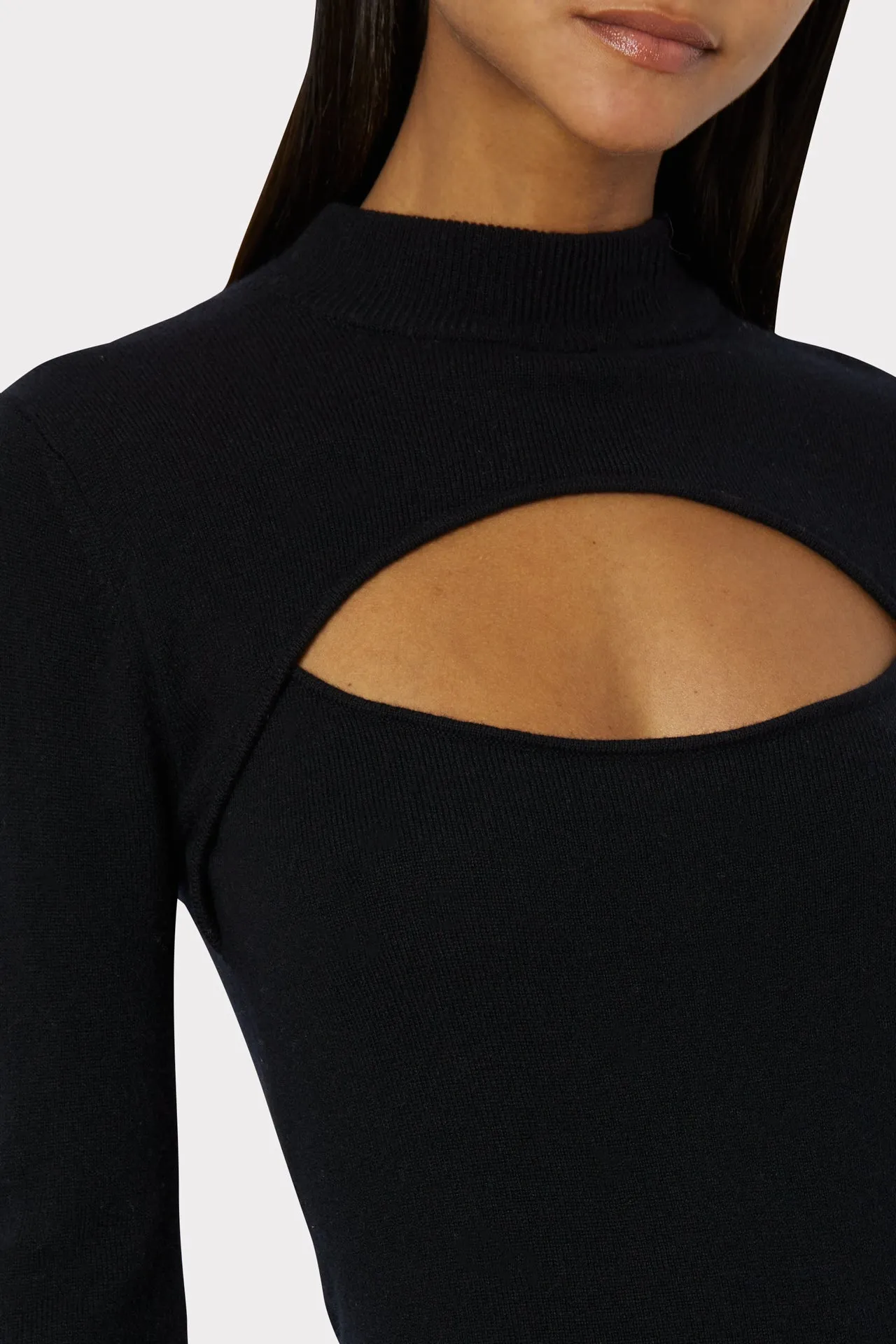 Front Cut Out Turtleneck