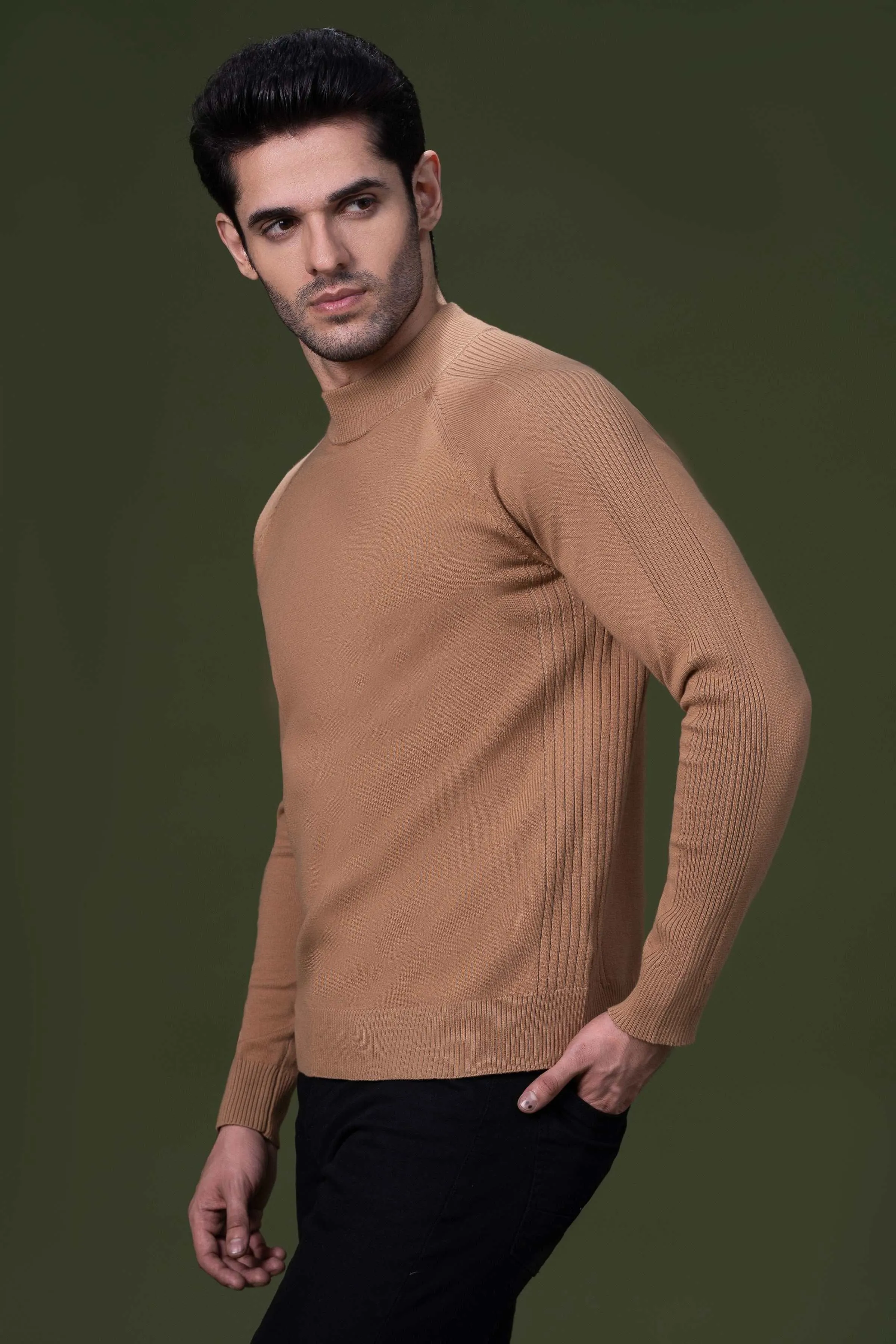 FULL SLEEVE SWEATER KHAKI