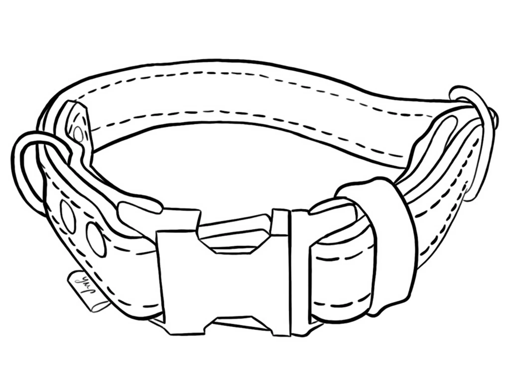 Fully Customizable Padded Quick Release Leather Dog Collar