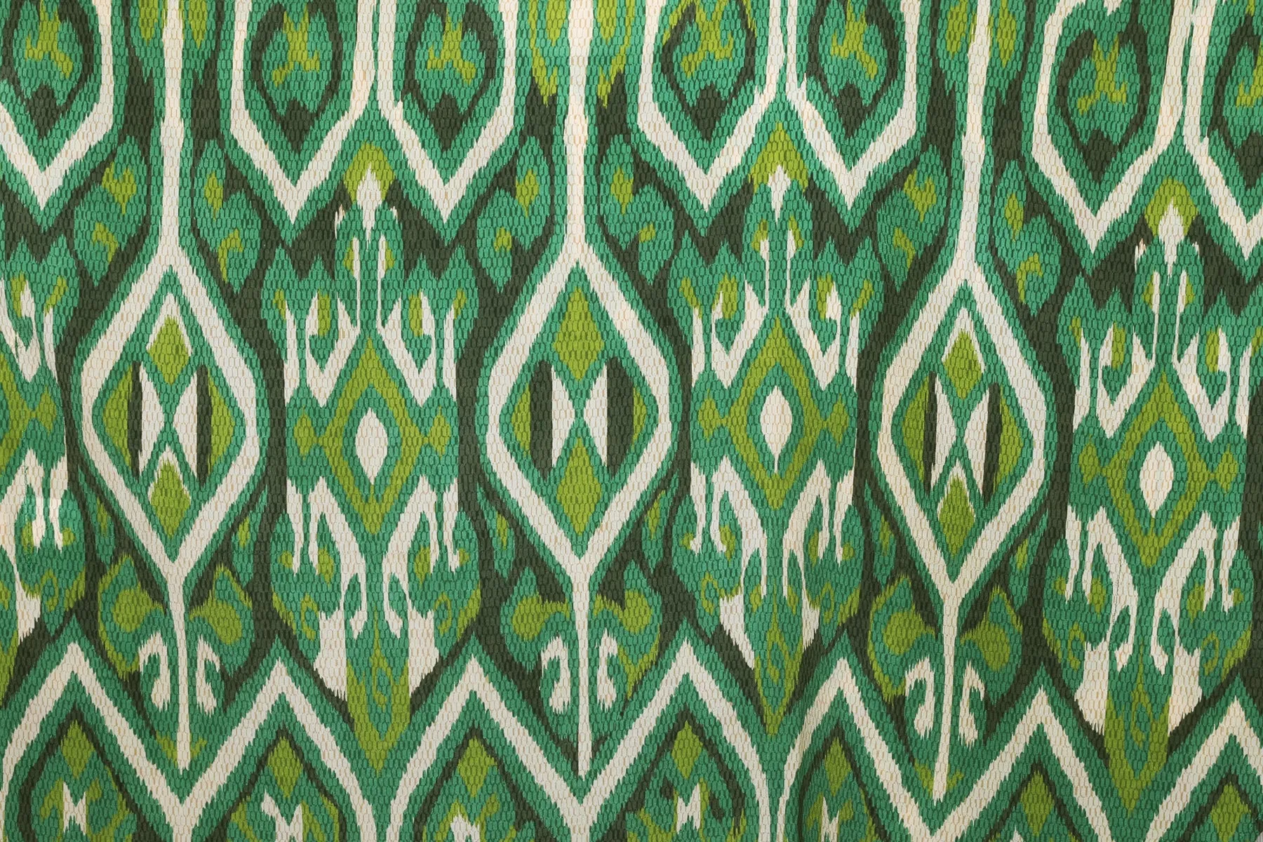 Gallipoli Green Ikat Italian Silk Midi Tunic