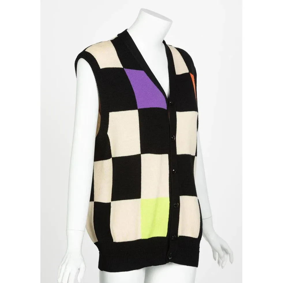 Gianni Versace Colorblock Sweater Vest, 1980s | Size L