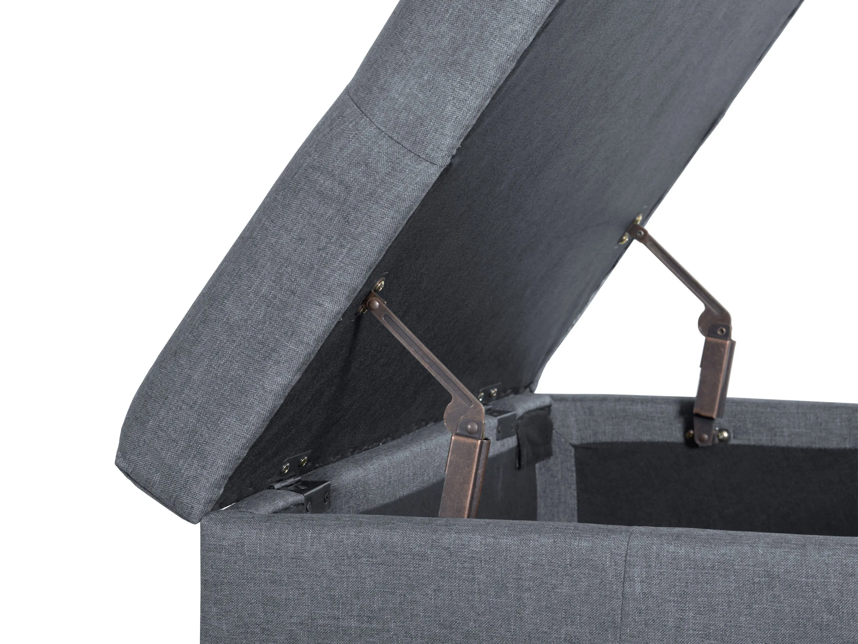 Grey Double Storage Ottoman