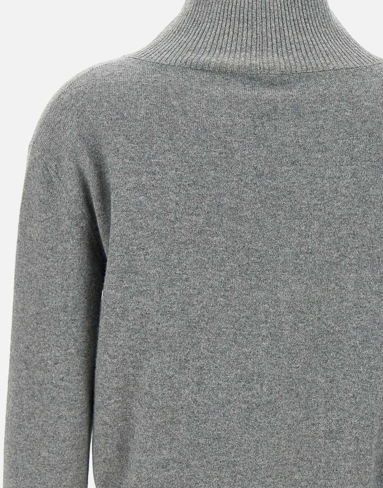 Grey Wool and Cashmere Turtleneck Sweater