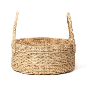 Habere India-All the Cultures Fabricating India Round Wicker Basket|Cane or Bamboo Basket Tray Online|Gift Hamper Basket|Wardrobe Basket|Bathroom Organizer Basket (Beige, Medium, 25.4 x 12.7 CM)