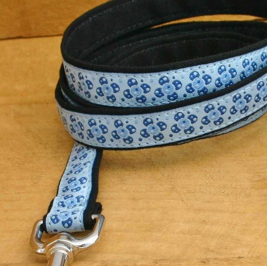 Hemp Dog Leash 6' Retro Blue