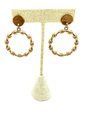 Iris Gold Bamboo Earrings