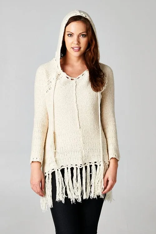 Jane Fringe Tunic Sweater