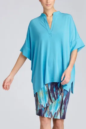 Jersey Solid Cuffed Caftan Tunic