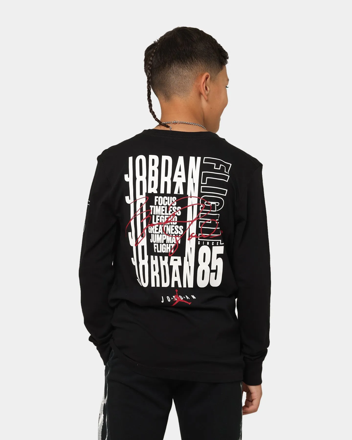 Jordan Kids' City To City Long Sleeve T-Shirt Black