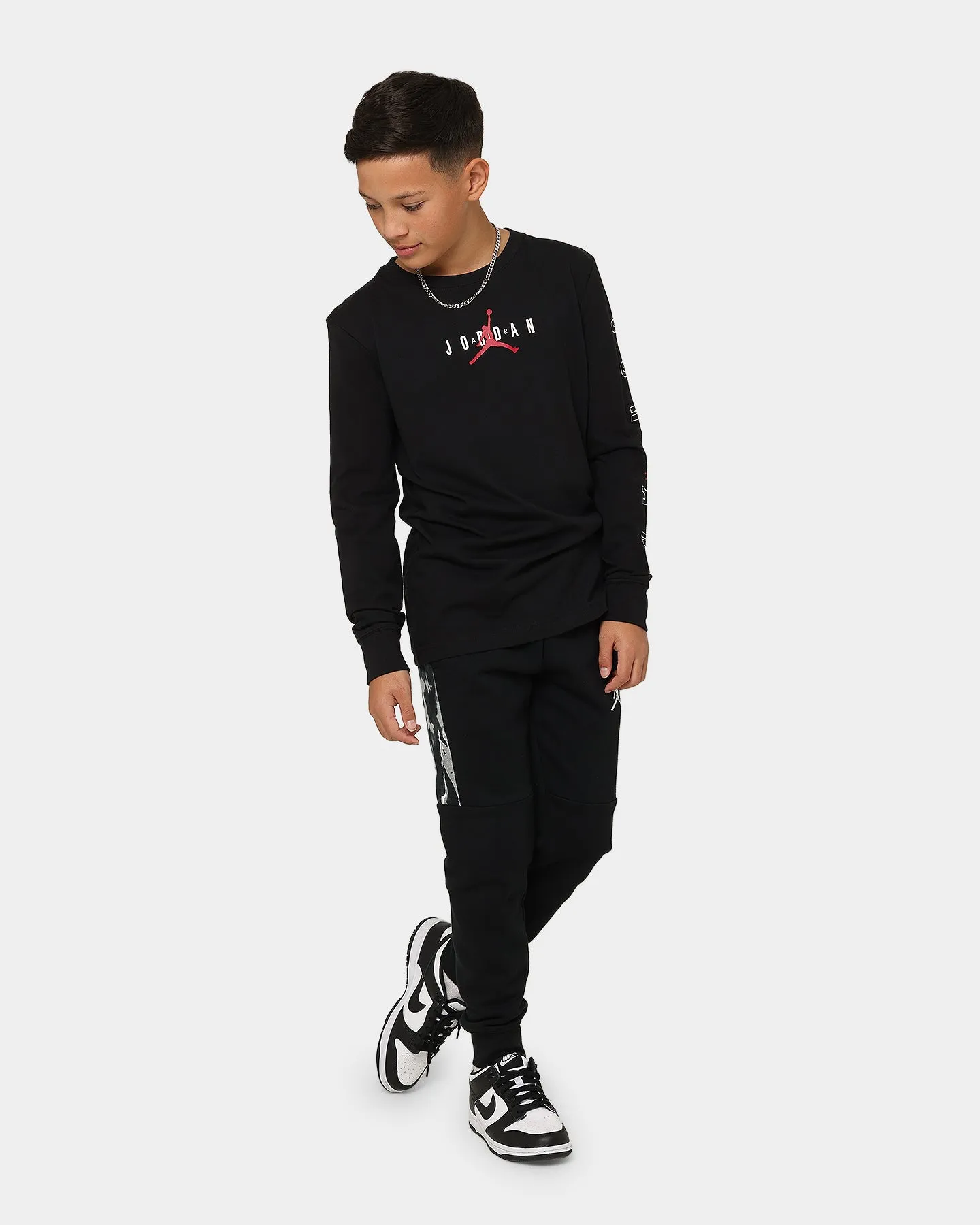 Jordan Kids' City To City Long Sleeve T-Shirt Black