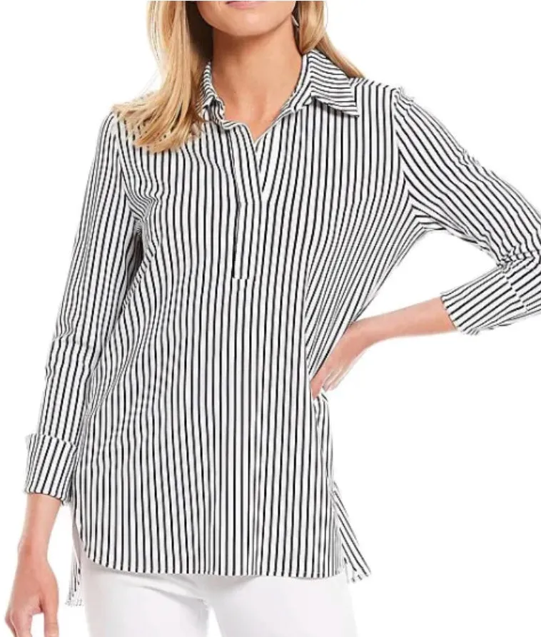 Jude Connally Hadley Top Stripes in White & Black