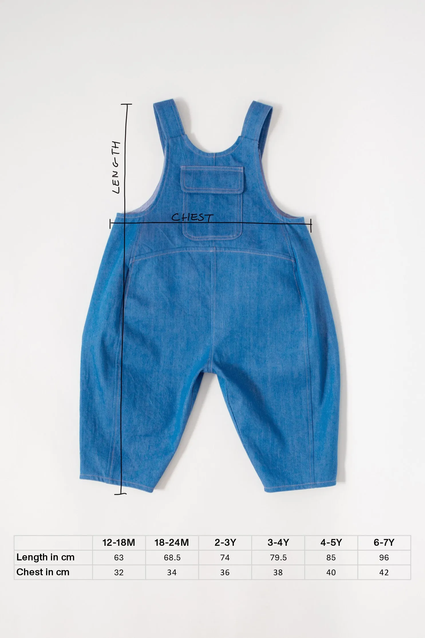 Kai Oversized Denim Dungarees