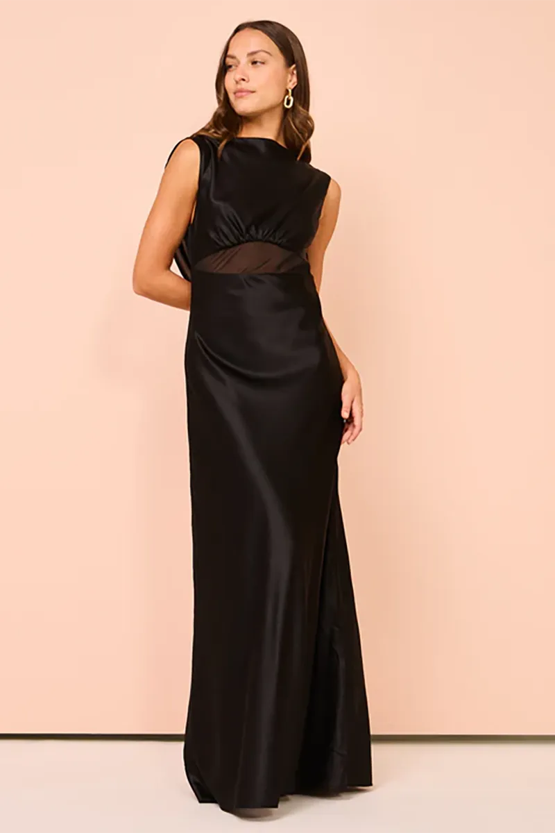 Karina Slip Dress in Black