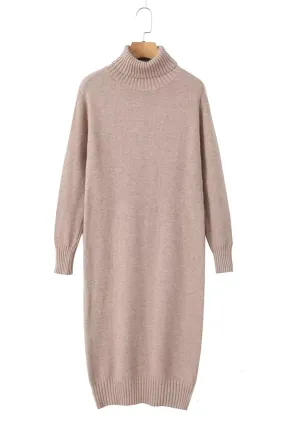 'Karla' Turtleneck Knitted Sweater Dress (3 Colors)