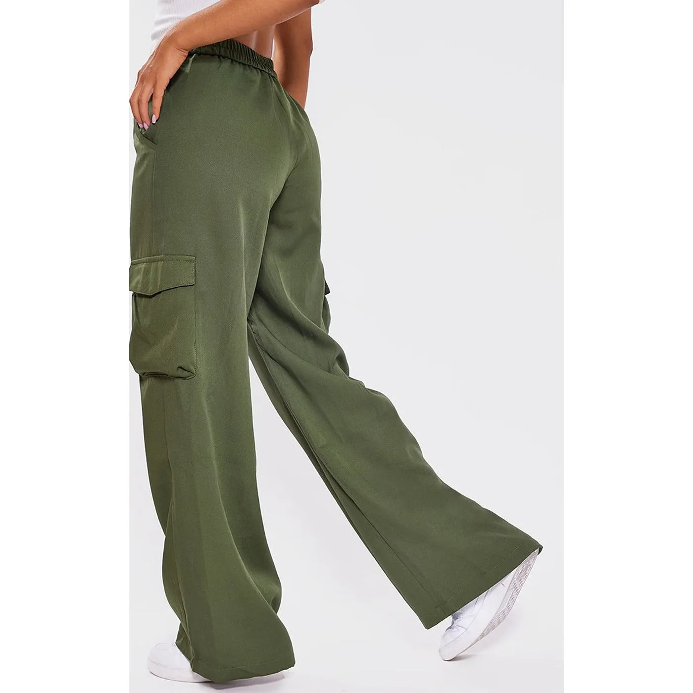 Khaki Tailored Utility Cargo Trousers