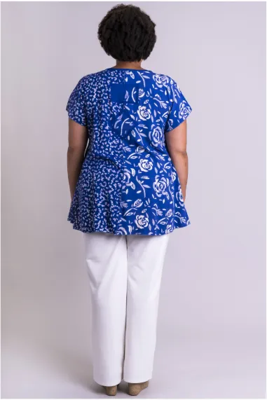 Kiana Tunic, Violet Rose Garden - Final Sale