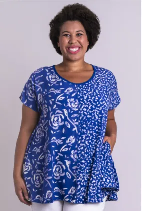 Kiana Tunic, Violet Rose Garden - Final Sale