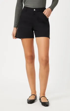 KYLIE BLACK LUXE TWILL SHORTS