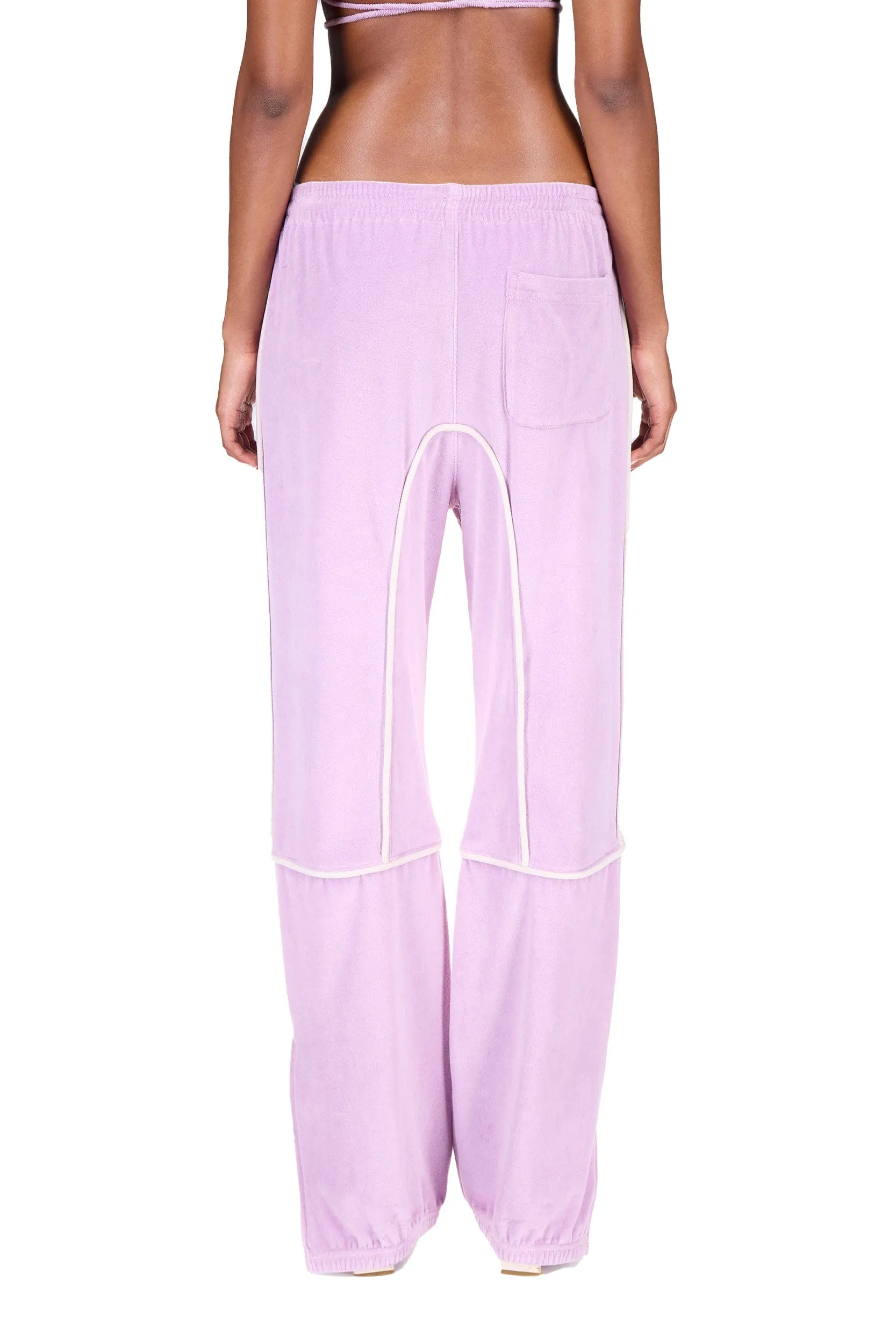 Lavender Velour Track Pants