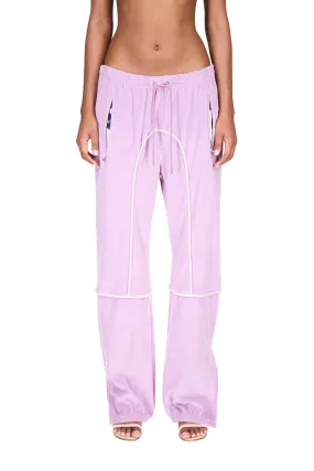 Lavender Velour Track Pants