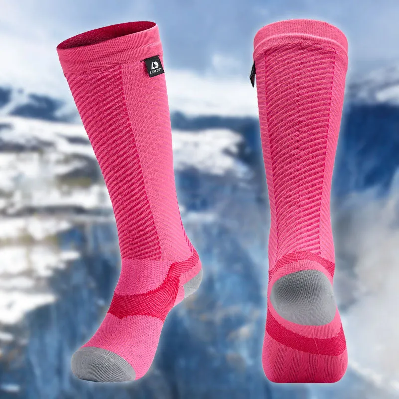 LEAKDRY Waterproof Socks Ultra Compression Knee High Pink