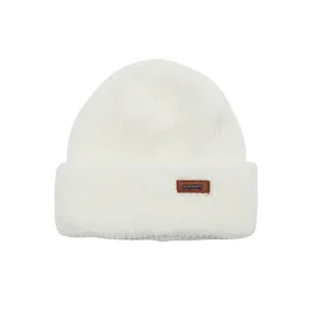 LEATHER WAPPEN BEANIE WHITE