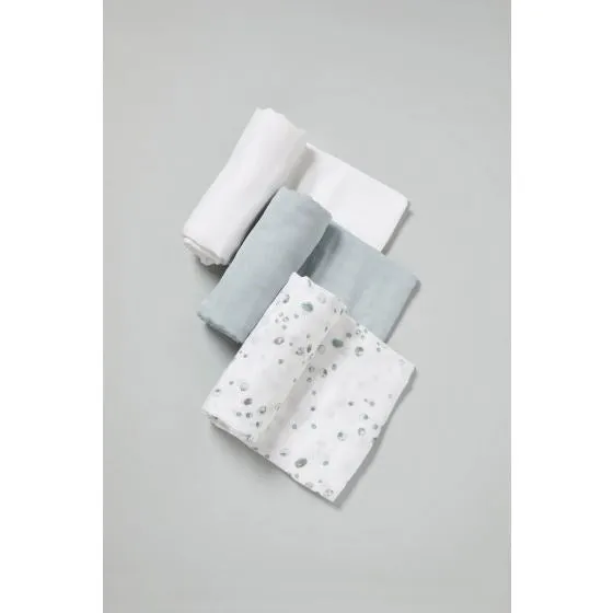 Little Linen Lt Bamboo Muslin Wraps 3Pk - Whisper