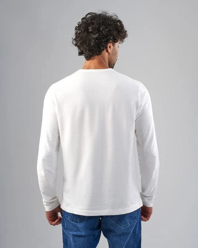 LONG SLEEVE SLIM T-SHIRT  - OFF WHITE