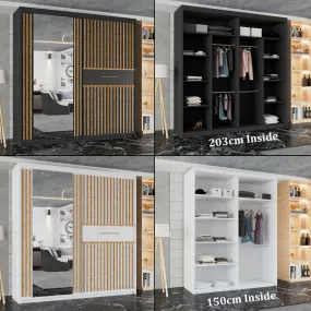 Lyllie 2 Door Sliding Wardrobe - Elegant Wardrobe with Mirror Doors