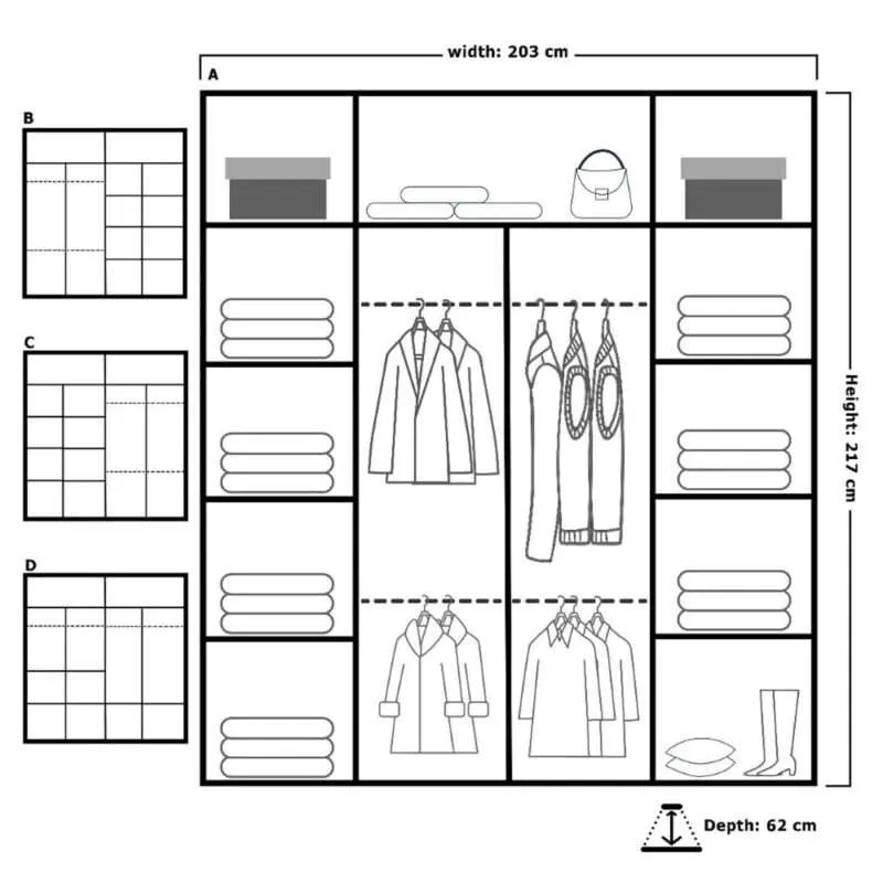 Marika Sliding Door Wardrobe - Elegant and Spacious Storage Solution