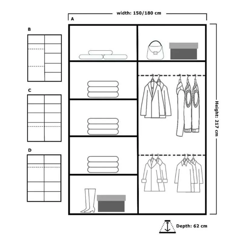 Marika Sliding Door Wardrobe - Elegant and Spacious Storage Solution